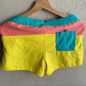 Patagonia Kids Colorblock Shorts - Yellow, Pink, Blue